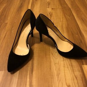 Jessica Simpson Black Velvet Heels